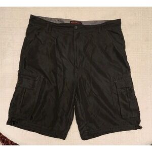 Plugg Cargo Shorts Men's Size 36 Black Grudge Y2k